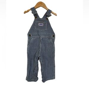 Vtg Big Smith Overalls Pinstripe Vestbak Train Conductor Made In USA 18 M